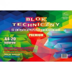 Blok techniczny Protos kolor A4 mix 160g 20k