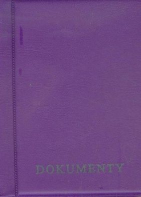 Okładka na dokumenty fioletowa