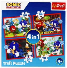 Puzzle 4w1 Przygody Sonica TREFL