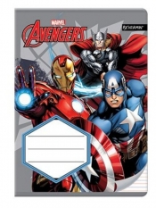 Zeszyt A5 w trzy linie 16 kartek Avengers mix