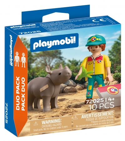 Playmobil DuoPack Strażnik leśny z nosorożcem 72025
