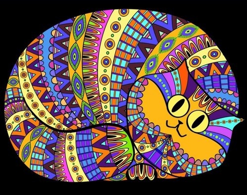 Kolorowanka Welwetowa Colorvelvet 47x35 cm Kocur