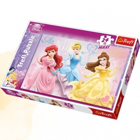 Puzzle 24 elementów Maxi Radosne Księżniczki (14125)