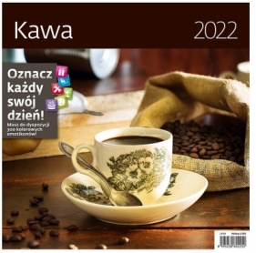 Kalendarz 30 x 30 z naklejkami. Kawa 2022