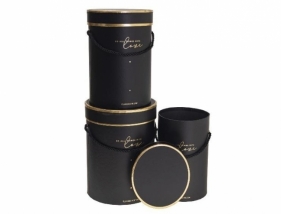 Pudełko Flower Box 3szt czarny ROZETTE