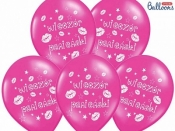 Balon gumowy Partydeco 30 cm, Wieczór Panieński różowy ciemny (SB14M-240-006-6)