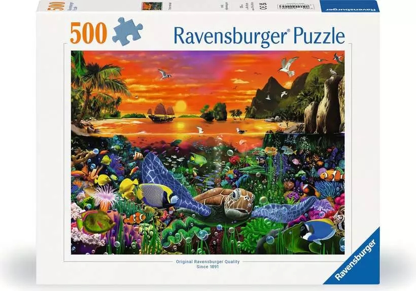 <img src='https://webimage.pl/pics/253/2/d4005555002253-4.png' style='height:440px' /> Ravensburger, Puzzle 500: Morski świat (12000225)