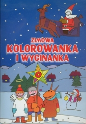 Zimowa kolorowanka i wycinanka