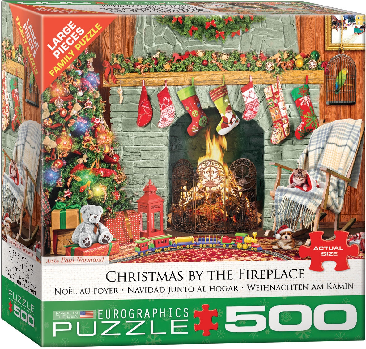 Puzzle XXL 500: Świąteczne ozdoby na kominku (8500-5502)