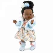 Lalka Valeria Afrykanka w kolorowej sukience 28 cm (28025)