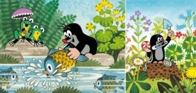 Puzzle 2x48 Krecik i karp DINO