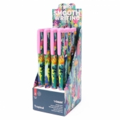 Długopis z zatyczką Fashion Tropical nieb. (20szt)