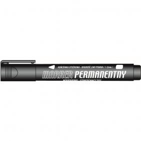 Marker permanentny Tetis, 1-2 mm, 12 szt. - czarny (KM102-VO)