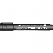 Marker permanentny Tetis, 1-2 mm, 12 szt. - czarny (KM102-VO)
