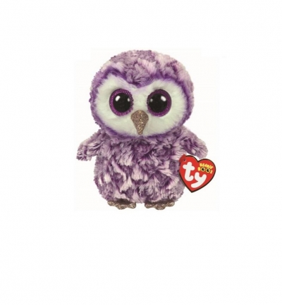 Beanie Boss: Moonlight - maskotka fioletowa sowa, 15cm (36325)