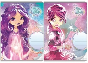 Zeszyt A5 w kratkę 32 kartki Star Darlings 10 sztuk mix