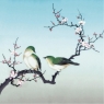 Karnet kwadrat z kopertą Plum blossom birds KZH 166254