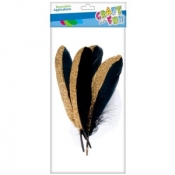 Piórka Euro-Trade dekoracyjne 4 sztuki 17-22cm czarne CZARNY 4 szt (463656)