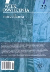 Wiek Oświecenia Tom 21 Miscellanea - <br />