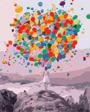 Obraz Paint it! Malowanie po numerach. Kolorowe baloniki (BS27954)
