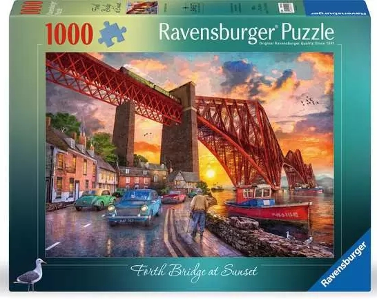 <img src='https://webimage.pl/pics/256/1/d4005555001256.png' style='height:440px' /> Ravensburger, Puzzle 1000: Most o wschodzie słońca (16766)