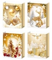 Torebka prezentowa S Boże Narodzenie brokat mix