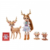 Enchantimals: Rodzina - Rainey Reindeer + reniferki (GJX43/GNP17)