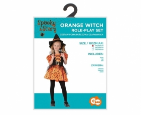 Strój dla dzieci Pomarańczowa Czarownica r.110/120