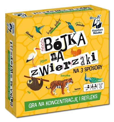 Gra na koncentrację i refleks Bójka na zwierzaki Kapitan Nauka