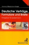 Deutsche vertrage, Formulare und Briefe