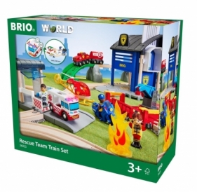 Brio Trains & Vehicles: Zestaw Deluxe - Straż Pożarna i Policja (63602500)