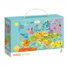  Puzzle - Mapa Europy, 100 el. (DOP300124)Wiek: 5+