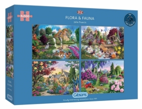 Gibsons, Puzzle 4x500: Flora & Fauna (G50257) - John Francis