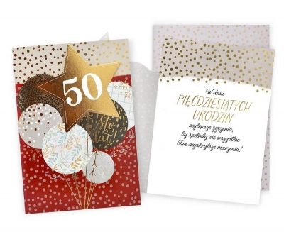Karnet Urodziny 50