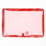  Teczka PP Titanum A4 na suwak transparentna - czerwona (302284)