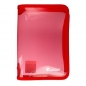 Teczka PP Titanum A4 na suwak transparentna - czerwona (302284)