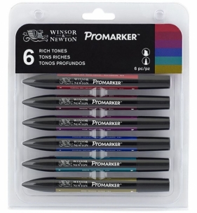 Zestaw pisaków Promarker Winsor & Newton - Rich Tones, 6 kolorów (0290026)