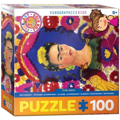 <img src='https://webimage.pl/pics/257/4/d628136354257.jpg' style='height:440px' /> Puzzle 100 FINE ART KIDS Frida Self Portrait the Frame 6100-5425