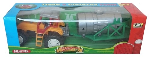 Traktor z przyczepą cysterną