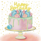 Karnet Tort - Happy Birthday