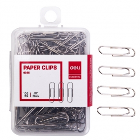 Spinacze metalowe Deli, 100 sztuk