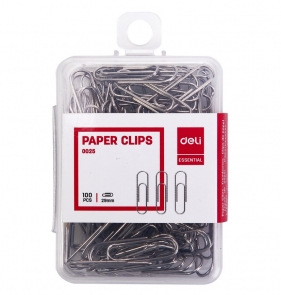 Spinacze metalowe Deli, 100 sztuk