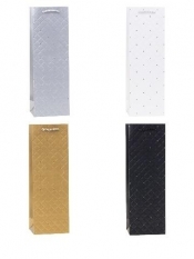 Torebka ozdobna na butelkę 12x36x9cm mix ROZETTE