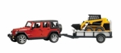 Pojazd Jeep Wrangler Rubicon z przyczepa 1-osiowa (BR-02925)