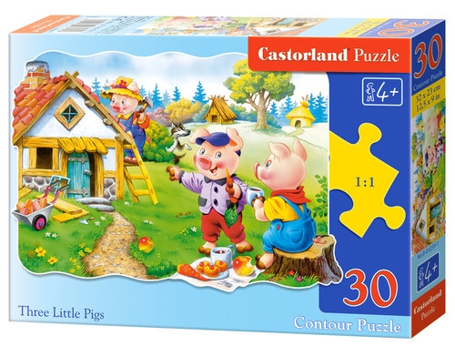 Puzzle konturowe Three Little Pigs 30 (03259)