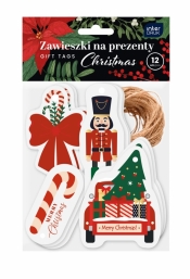 Zawieszki na prezent - Christmas, 12 szt.