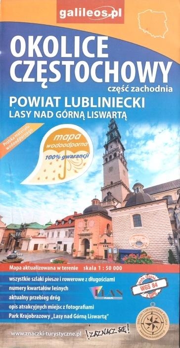 Mapa wodoodporna - okolice Częstochowy cz.zachodnia