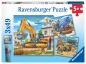 Ravensburger, Puzzle 3x49: Duże maszyny budowlane (9226)