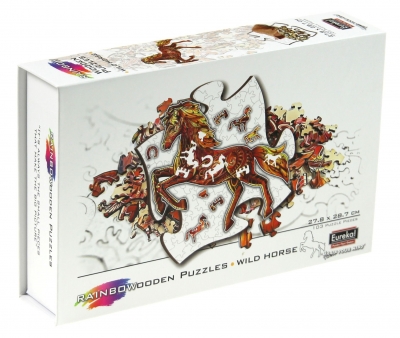 Puzzle 103 drewniane kolorowe Koń