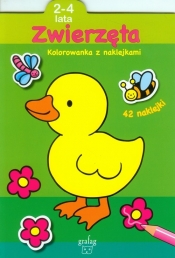 Zwierzęta Kolorowanka z naklejkami 2-4 lata - <br />